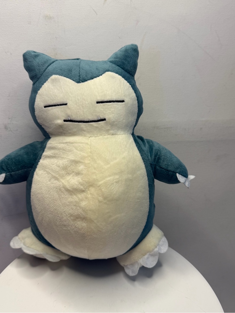 Snorlax Plush Toy - Teal and Cream Soft Stuffed Doll